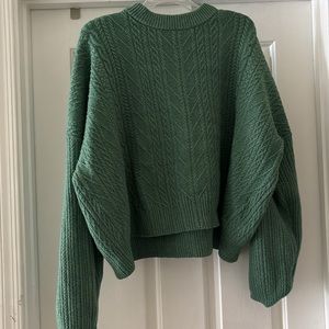Green Chunky Knit Amazon Essentials Sweater XXL